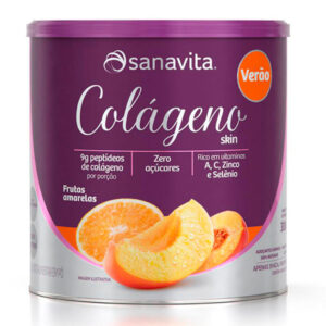 Colágeno skin (verão) sabor frutas amarelas 300g – Sanavita