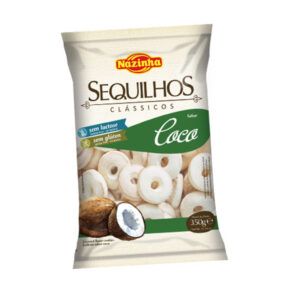 Sequilhos clássicos sabor coco Nazinha biscoito sem glúten sem lactose - Empório Saúde Homeofórmula