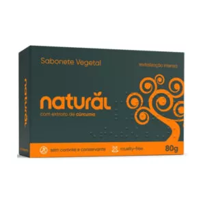 Sabonete vegetal com extrato de cúrcuma – Orgânico Natural Suavetex